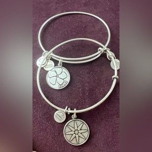 Alex and Ani Charm Bracelets  (2) FRIEND and STAR OF VENUS adjustable Bangle